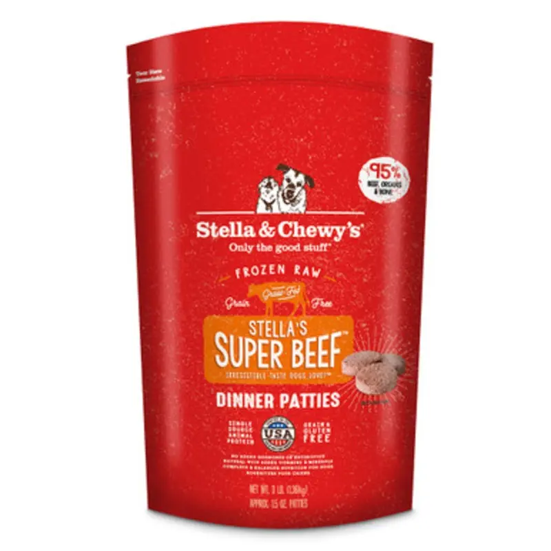 Stella & Chewy's Super Beef Dinner Patties Frozen Raw Dog Food 6 lb