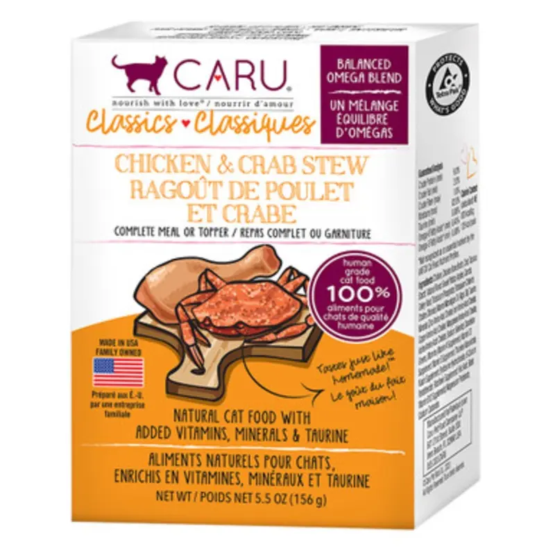 Caru Classics Chicken & Crab Stew Wet Cat Food 6 oz