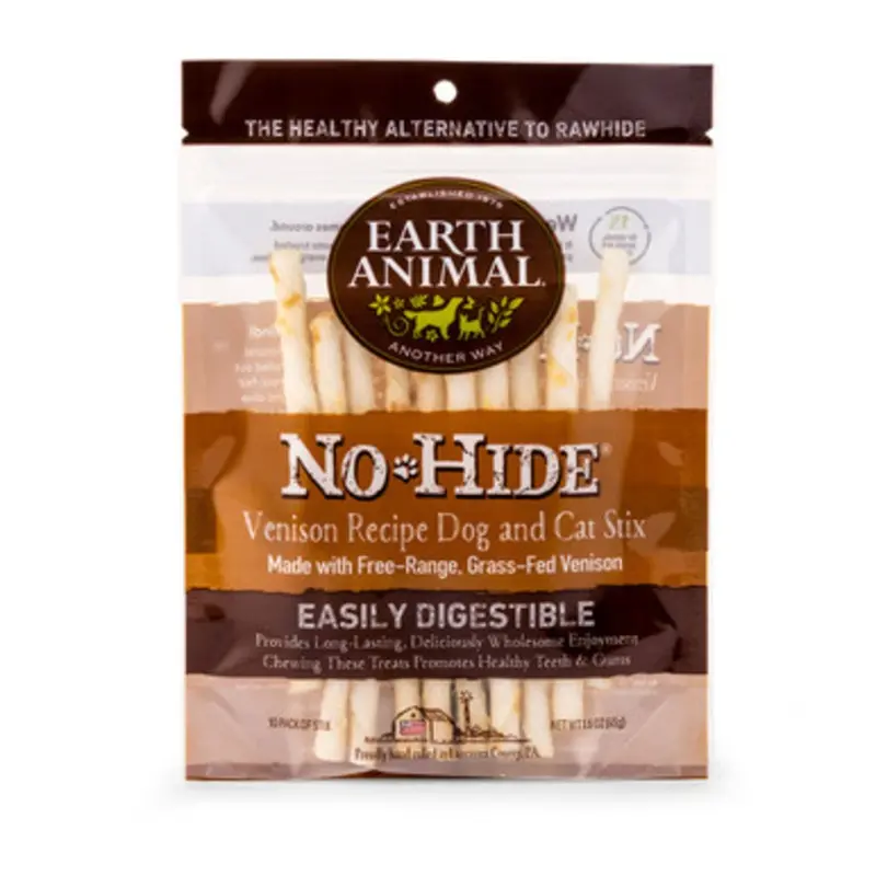 Earth Animal No-Hide Venison Stix Dog & Cat Chew Treats X-Small - 10 pk