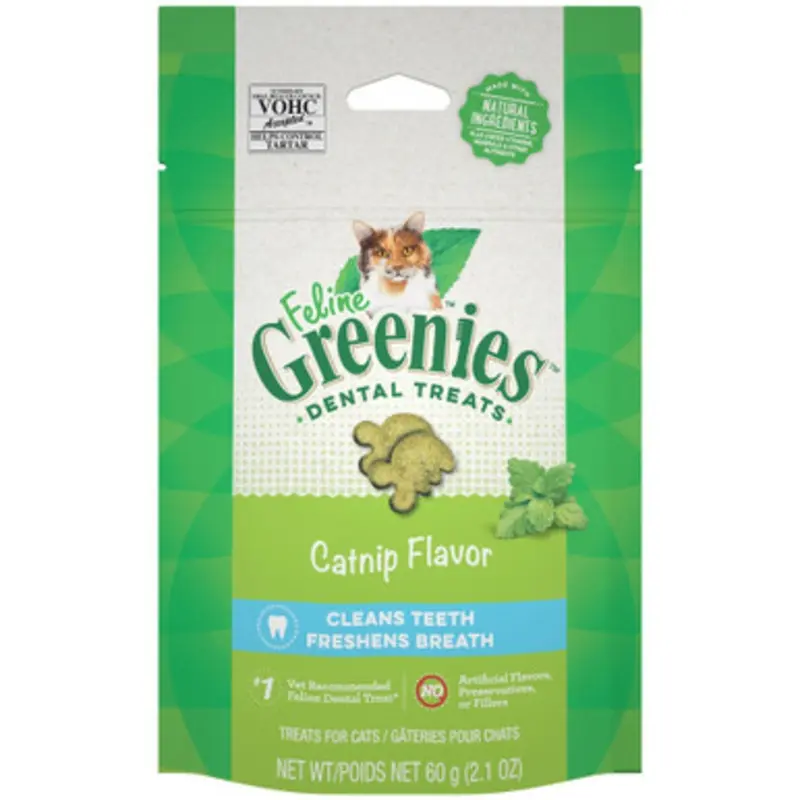 Feline Greenies Catnip Flavor Cat Dental Treats 2.1 oz
