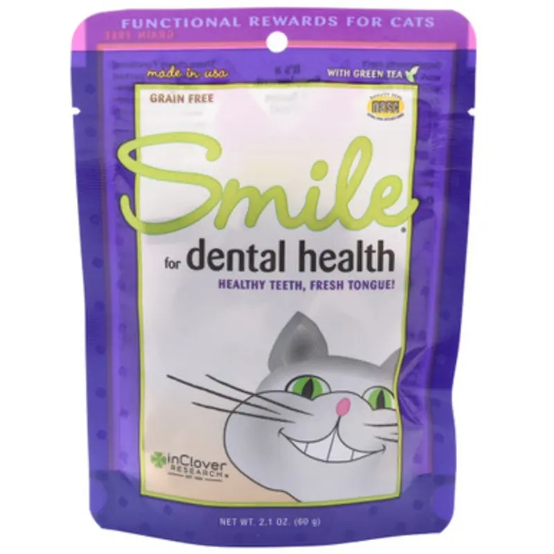 InClover Smile Dental Health Support Cat Chew Treats 2.1 oz