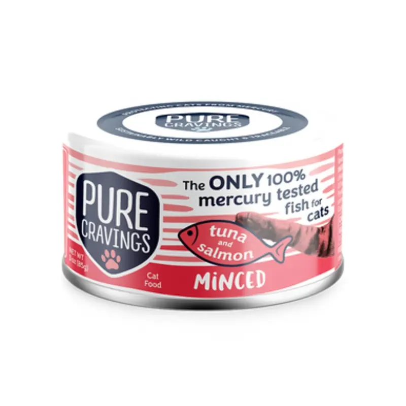Pure Cravings Tuna & Salmon Minced Canned Cat Food 3 oz