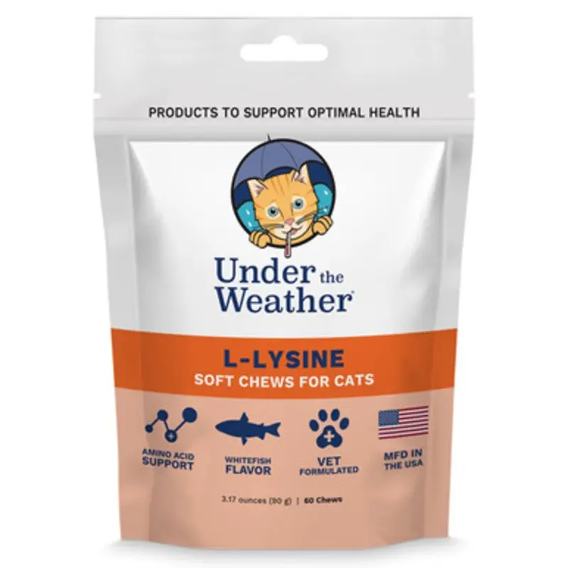 Under The Weather L-Lysine Soft Chews for Cats 60 ct