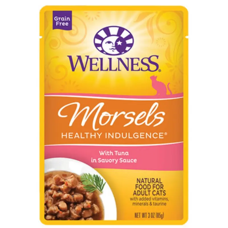 Wellness Morsels w/ Tuna in Savory Sauce Adult Wet Cat Food 3 oz