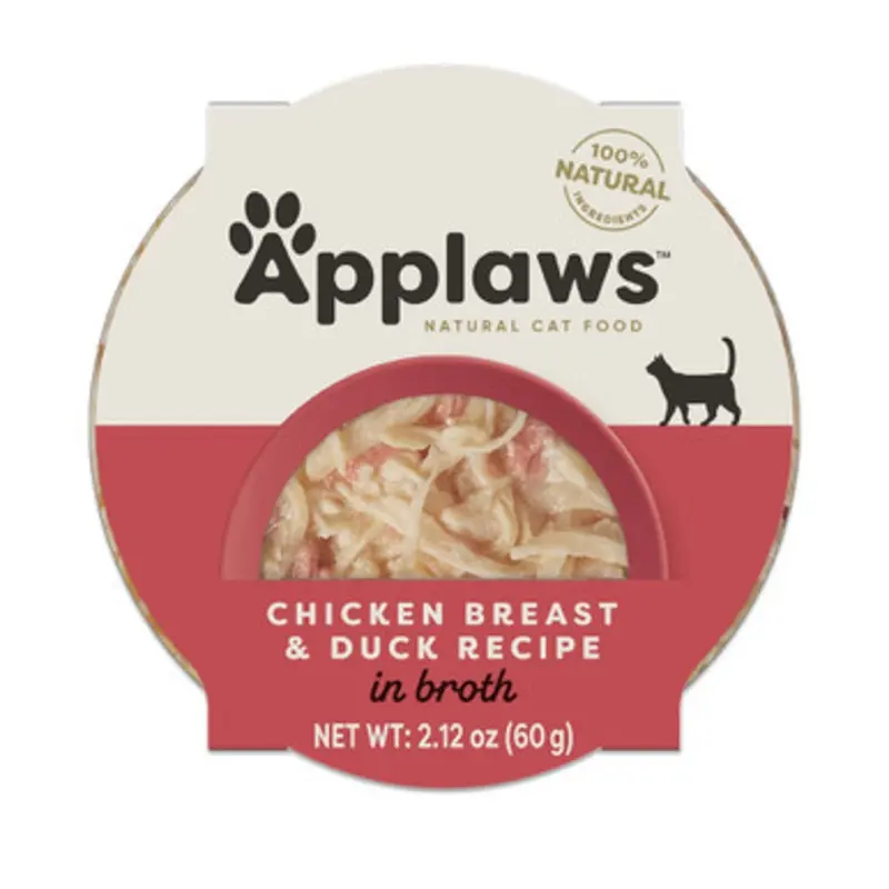 Applaws Chicken Breast & Duck Recipe in Broth Wet Cat Food 2.12 oz
