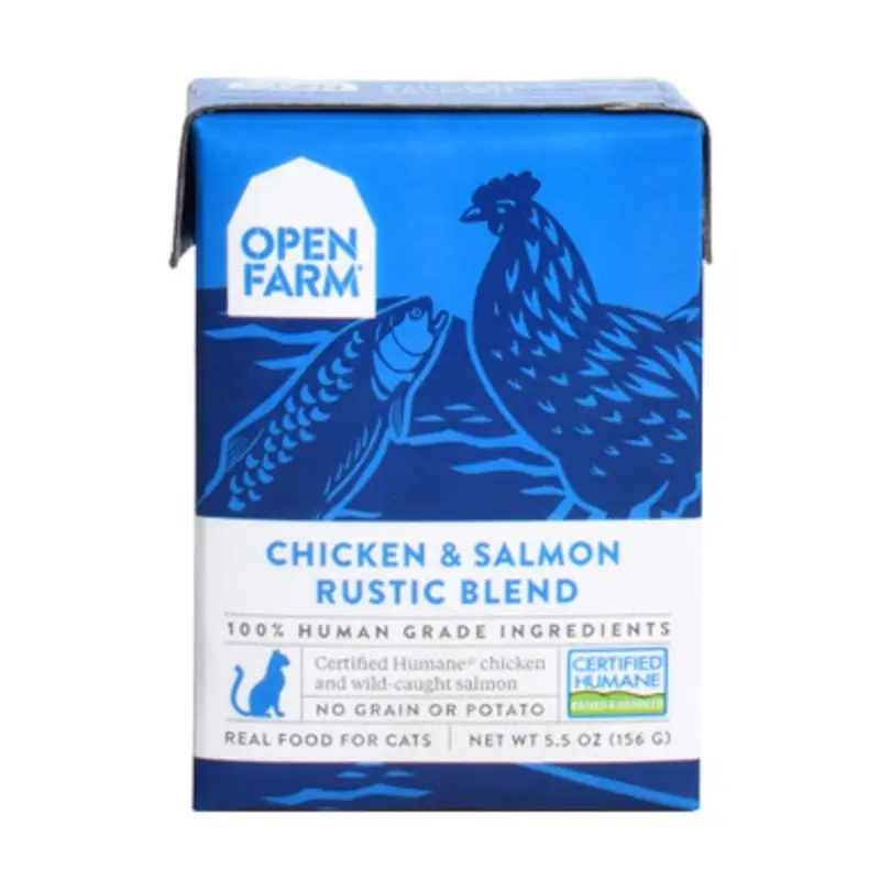 Open Farm Chicken & Salmon Rustic Blend Wet Cat Food 5.5 oz