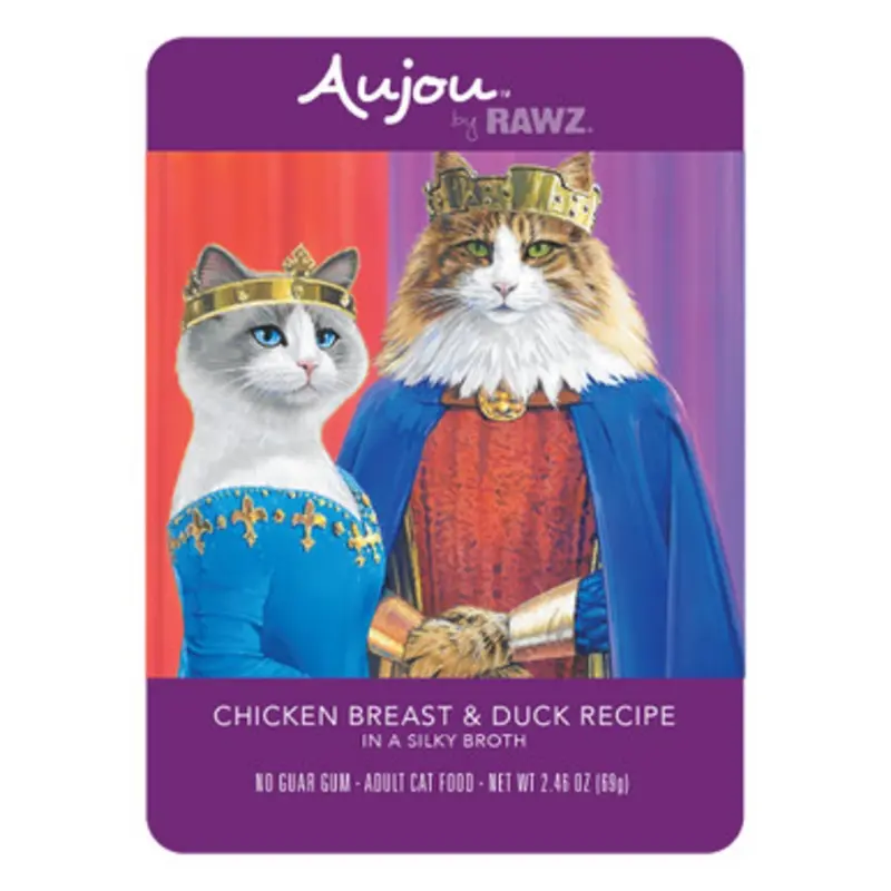 RAWZ Aujou Chicken Breast & Duck Recipe Wet Cat Food 2.46 oz
