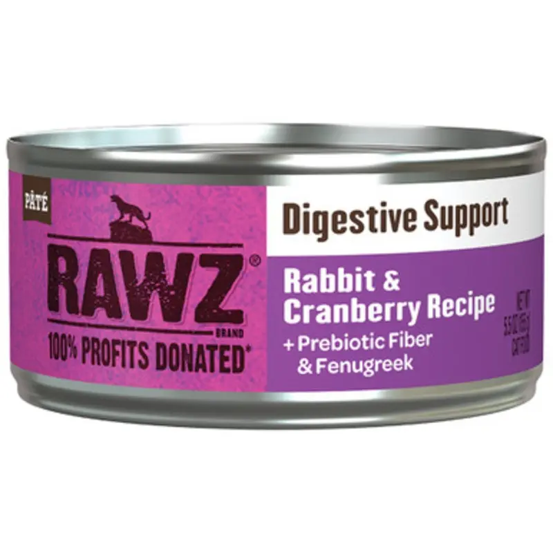 RAWZ Digestive Support Rabbit & Cranberry Recipe Canned Cat Food 5.5 oz