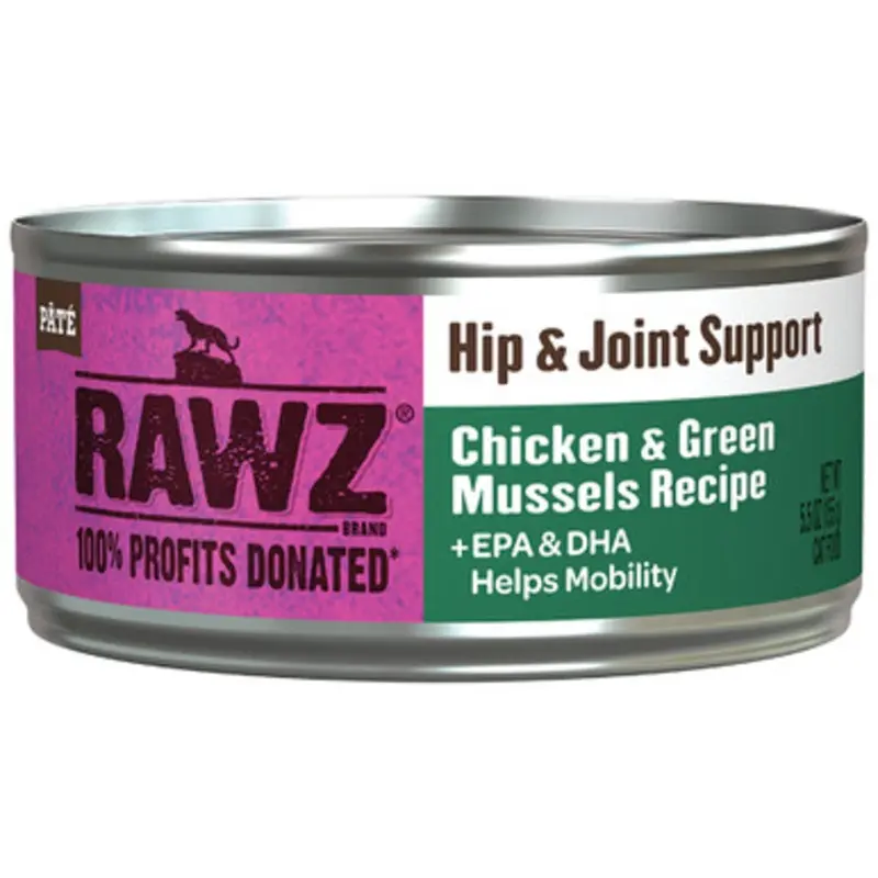 RAWZ Hip & Joint Support Chicken & Green Mussels Recipe Canned Cat Food 5.5 oz