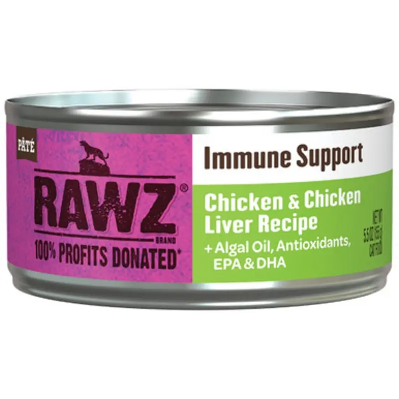 RAWZ Immune Support Chicken & Chicken Liver Recipe Canned Cat Food 5.5 oz