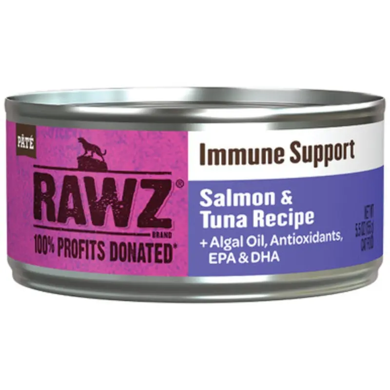 RAWZ Immune Support Salmon & Tuna Recipe Canned Cat Food 5.5 oz