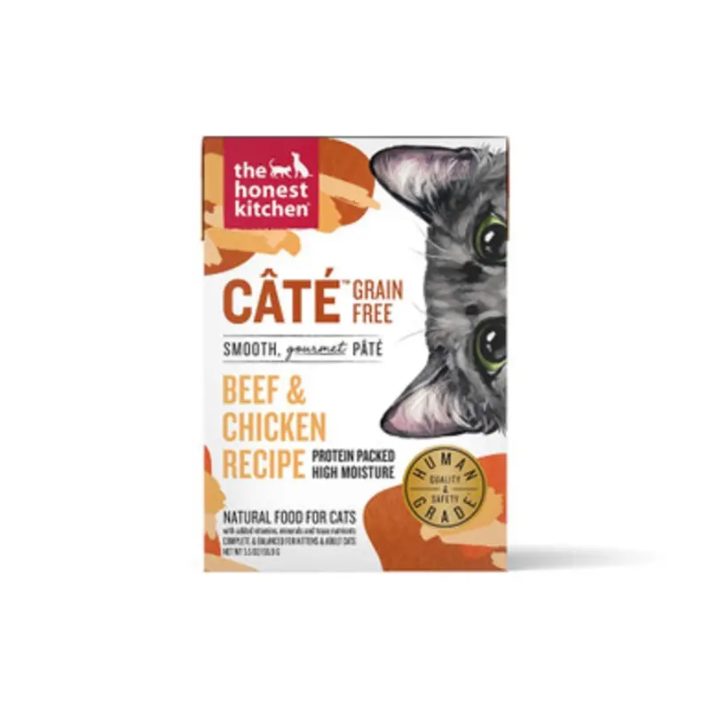 The Honest Kitchen Cate Grain Free Beef & Chicken Recipe Pate Wet Cat Food 5.5 oz