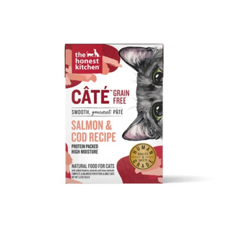 The Honest Kitchen Cate Grain Free Salmon & Cod Recipe Pate Wet Cat Food 5.5 oz