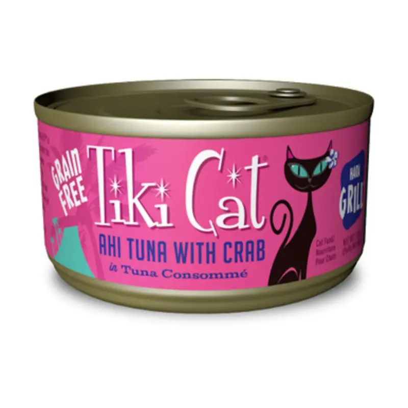 Tiki Cat Hana Grill Ahi Tuna with Crab Canned Cat Food 2.8 oz