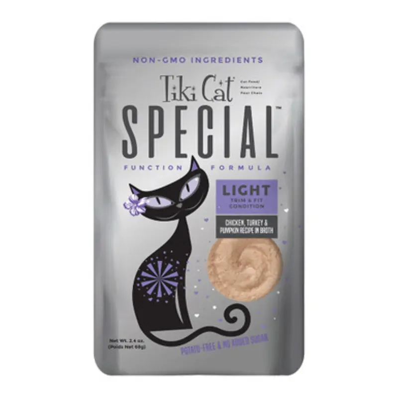 Tiki Cat Special Light w/ Chicken, Turkey & Pumpkin in Broth Wet Cat Food 2.4 oz