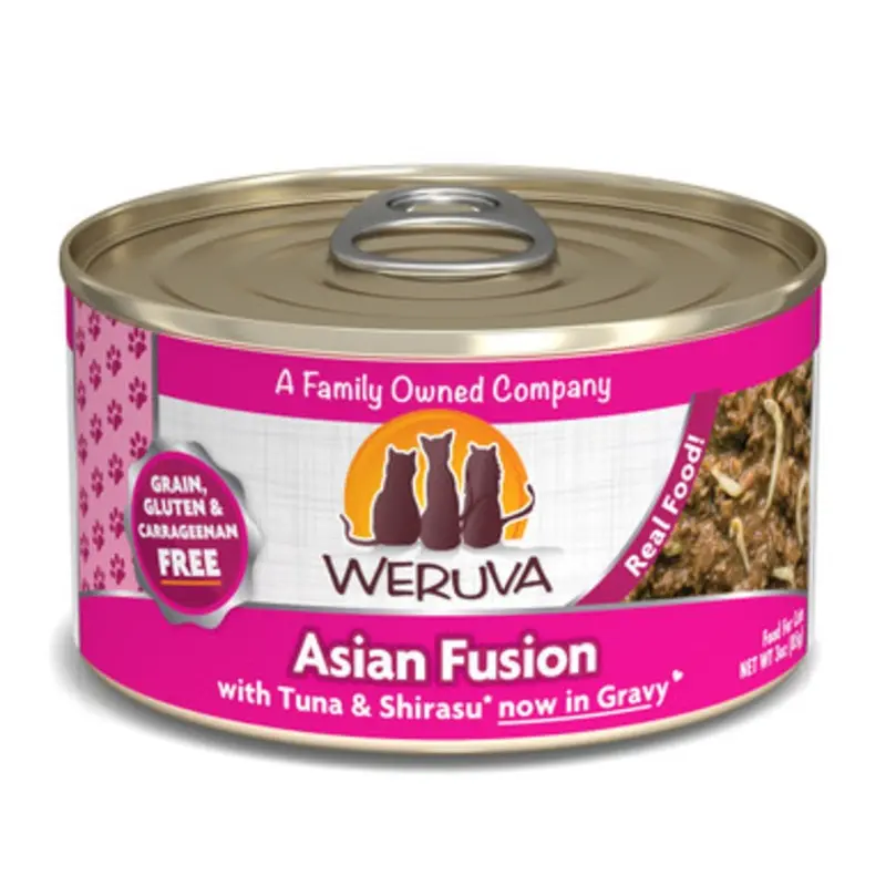 Weruva Asian Fusion with Tuna and Shirasu in Gravy Canned Cat Food 3 oz