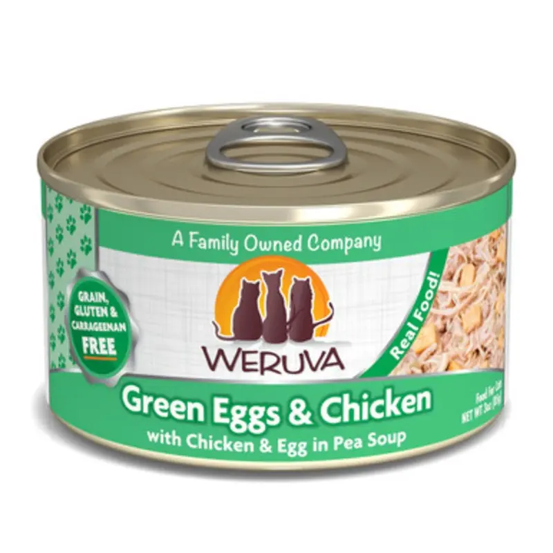 Weruva Green Eggs & Chicken with Chicken & Egg in Pea Soup Canned Cat Food 3 oz