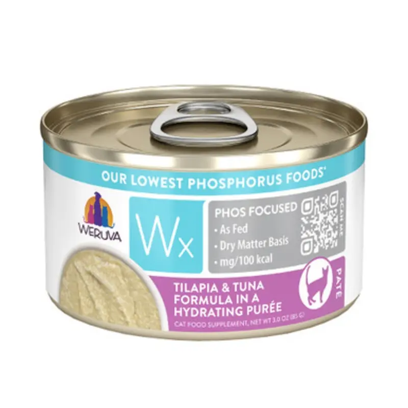 Weruva Wx Phos Focused Tilapia & Tuna Formula Pate Cat Food Supplement 3.0 oz