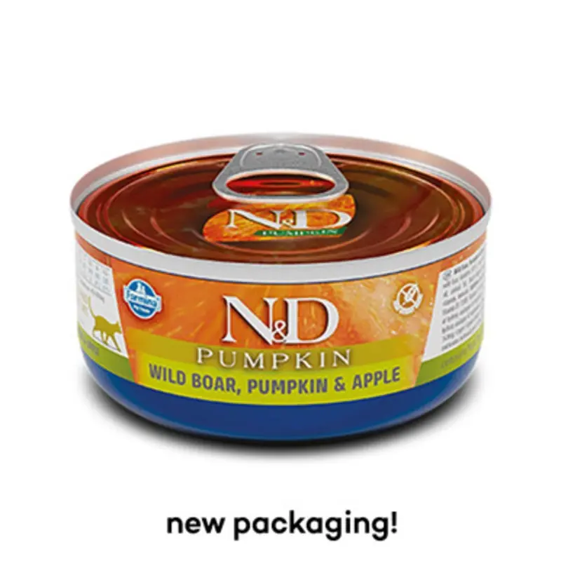 Farmina N&D Pumpkin Wild Boar, Pumpkin & Apple Canned Cat Food 2.46 oz