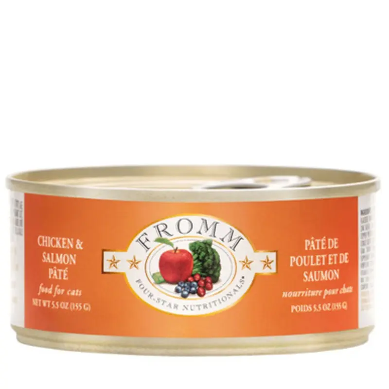 Fromm Four-Star Chicken & Salmon Pate Canned Cat Food 5.5 oz