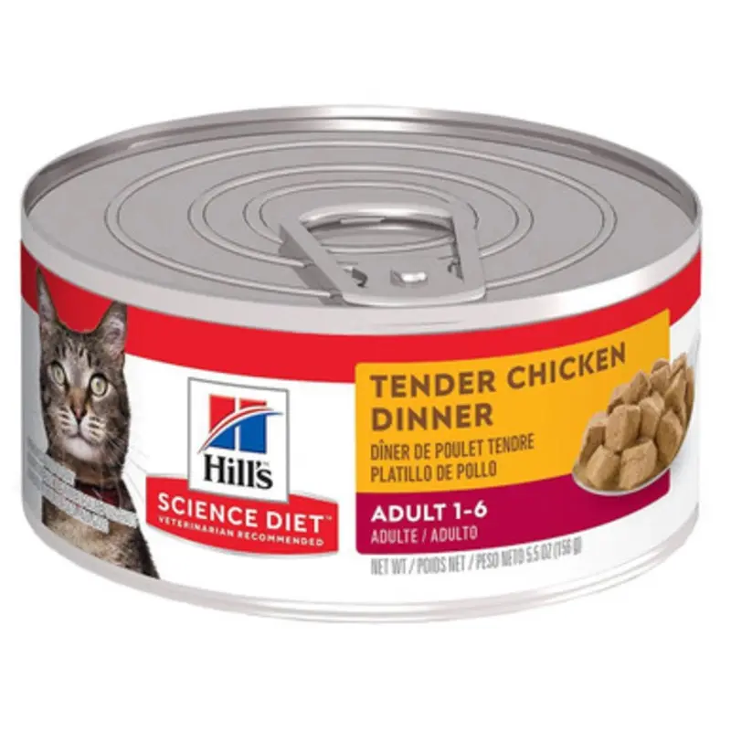 Hill's Science Diet Tender Chicken Dinner Adult 1-6 Premium Canned Cat Food 5.5 oz