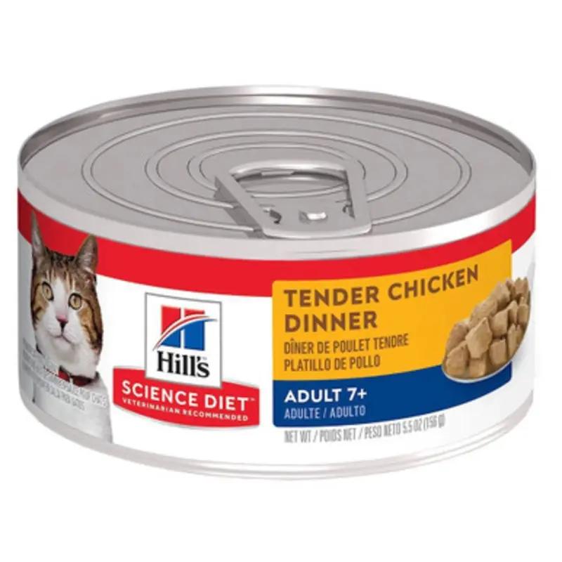 Hill's Science Diet Tender Chicken Dinner Adult 7+ Premium Canned Cat Food 5.5 oz