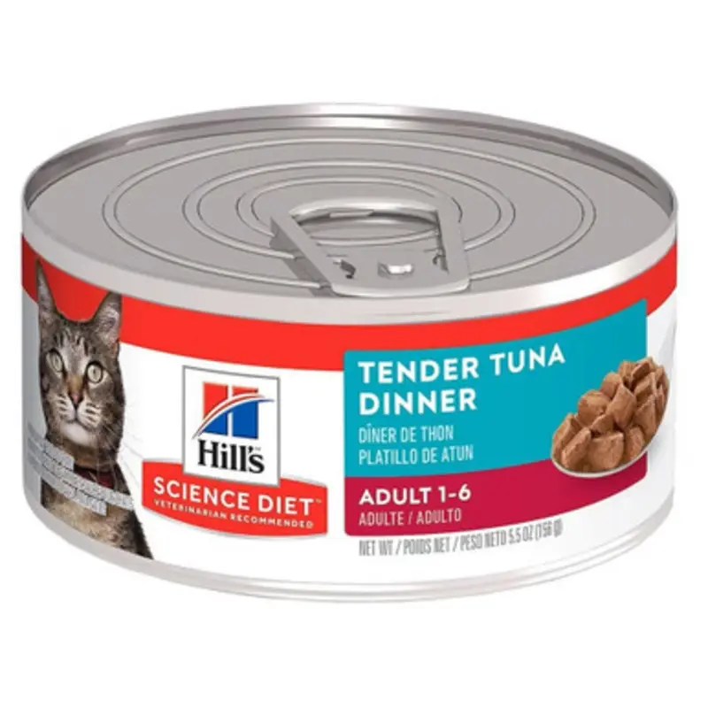Hill's Science Diet Tender Tuna Dinner Adult 1-6 Premium Canned Cat Food 5.5 oz