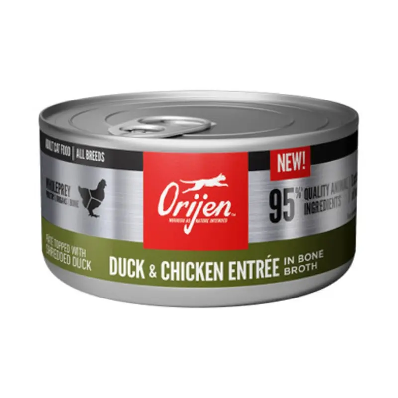 Orijen Duck & Chicken Entre In Bone Broth Canned Cat Food 3 oz