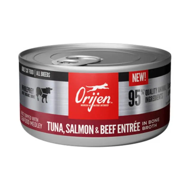 Orijen Tuna, Salmon & Beef Entre In Bone Broth Canned Cat Food 3 oz
