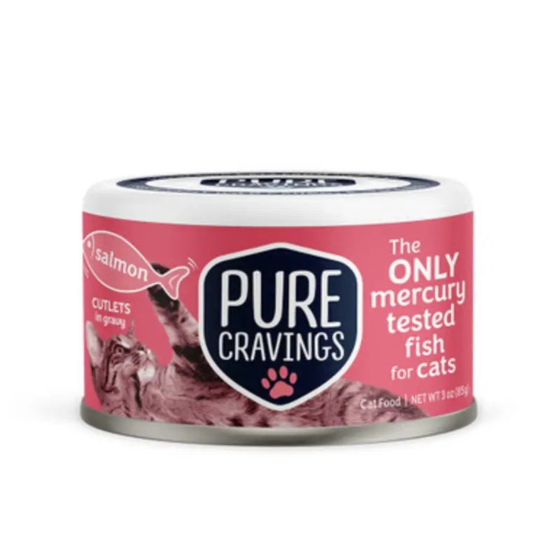 Pure Cravings Salmon Cutlets in Gravy Canned Cat Food 3 oz