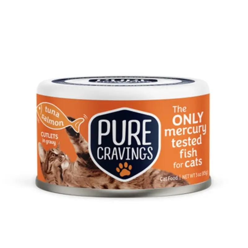 Pure Cravings Tuna & Salmon Cutlets in Gravy Canned Cat Food 3 oz