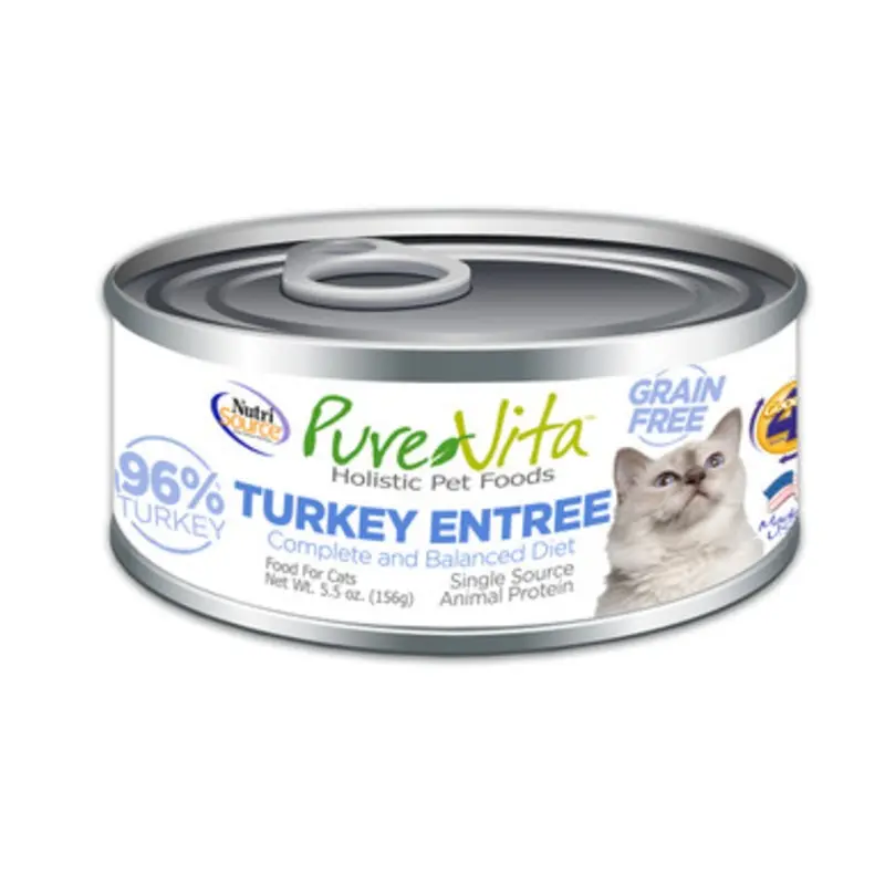PureVita Turkey Entree Canned Cat Food 5.5 oz