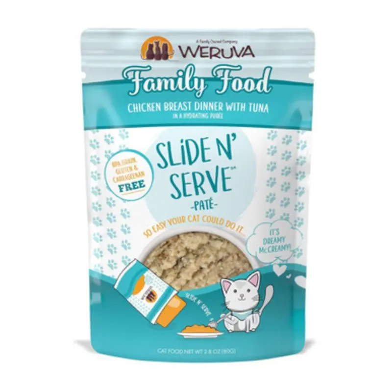 Slide N' Serve Family Food Chicken Breast Dinner With Tuna Wet Cat Food 2.8 oz