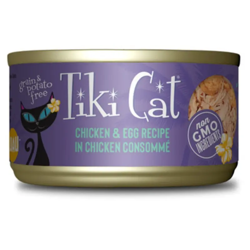 Tiki Cat Koolina Luau Chicken with Egg Canned Cat Food 2.8 oz