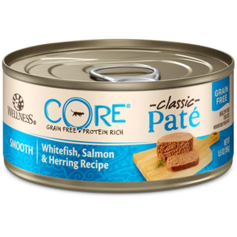 Wellness CORE Pate Whitefish, Salmon & Herring Canned Cat Food 5.5 oz
