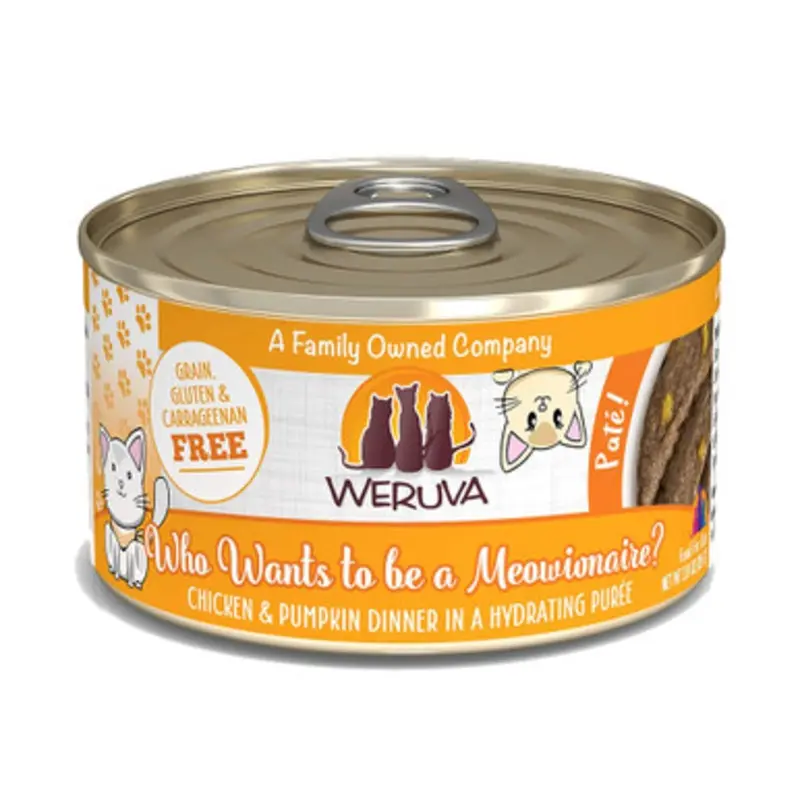 Weruva Who wants to be a Meowionaire? with Chicken and Pumpkin Canned Cat Food 3 oz