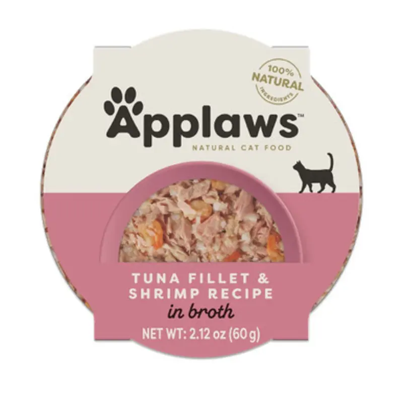 Applaws Tuna Fillet & Shrimp Recipe in Broth Wet Cat Food 2.12 oz