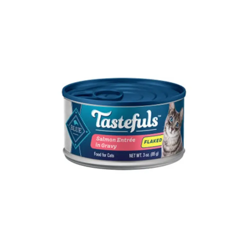 Blue Tastefuls Flaked Salmon Entree in Gravy Canned Cat Food 3 oz