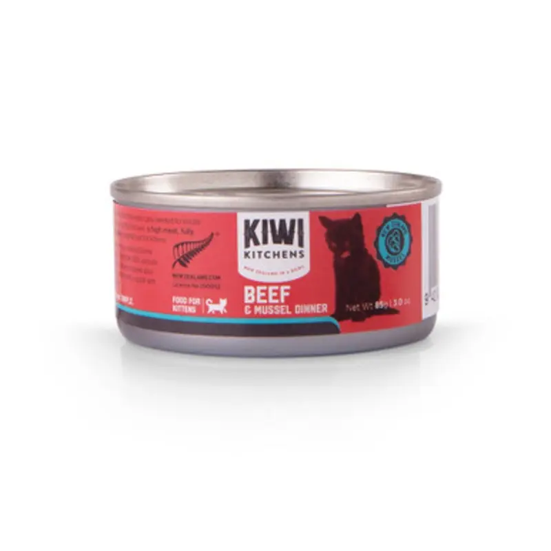 Kiwi Kitchens Beef & Mussel Dinner Canned Kitten Food 3 oz