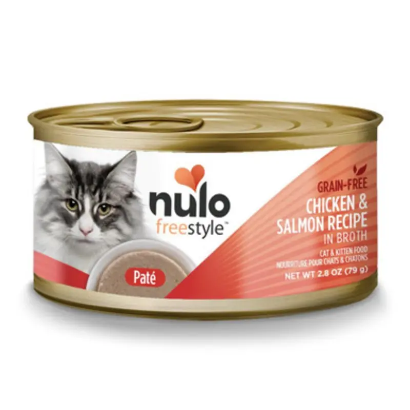 Nulo Freestyle Cat & Kitten Chicken & Salmon in Broth Recipe Canned Cat Food 2.8 oz