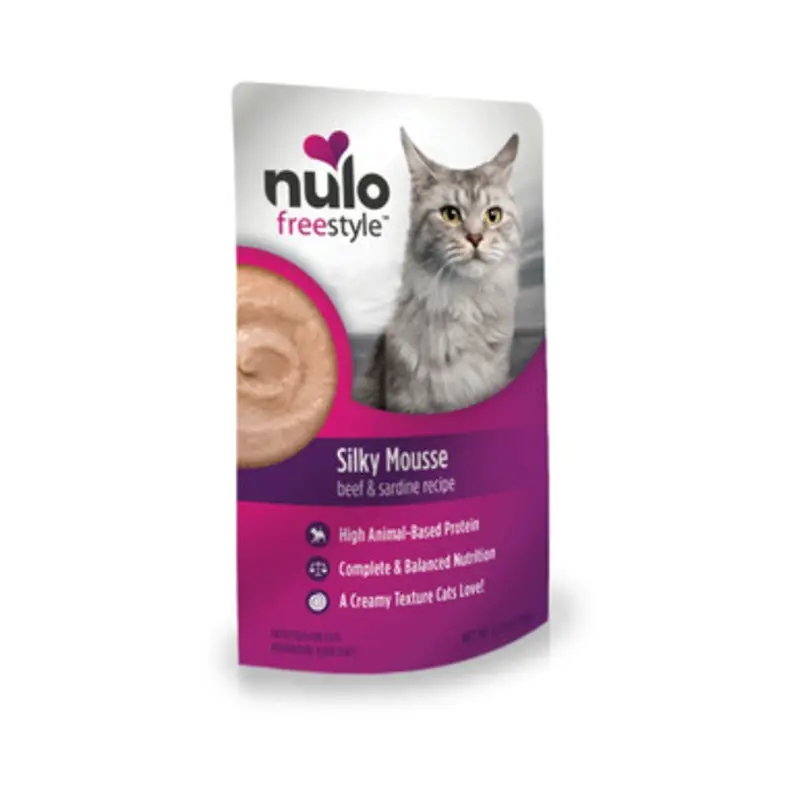 Nulo Freestyle Silky Mousse Beef & Sardine Recipe Wet Cat Food 2.8 oz