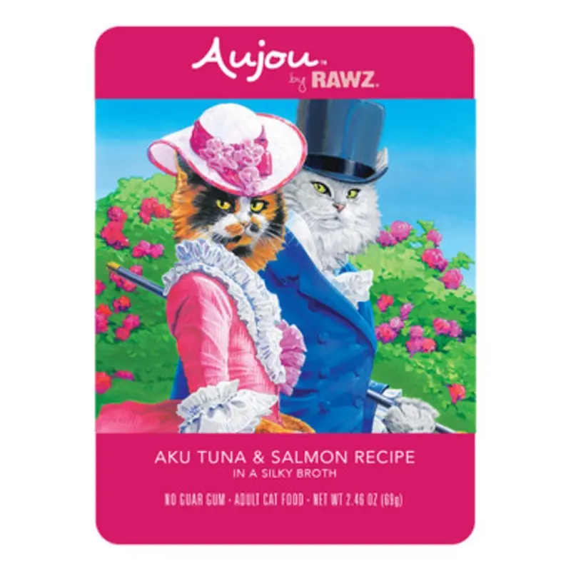 RAWZ Aujou Aku Tuna & Salmon Recipe Wet Cat Food 2.46 oz