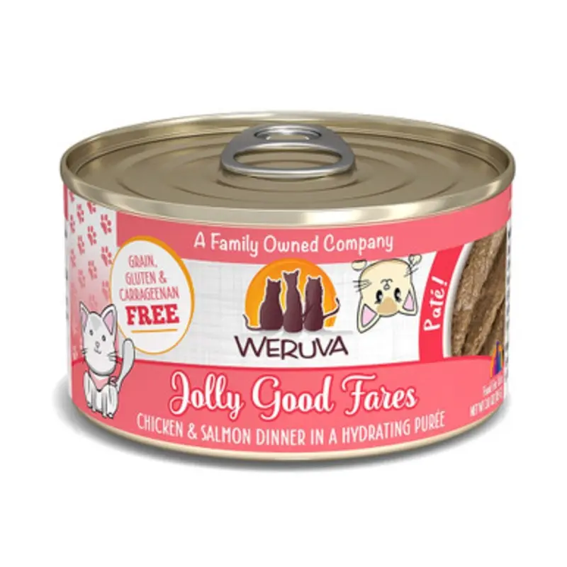 Weruva Jolly Good Fares with Chicken and Salmon Canned Cat Food 3 oz