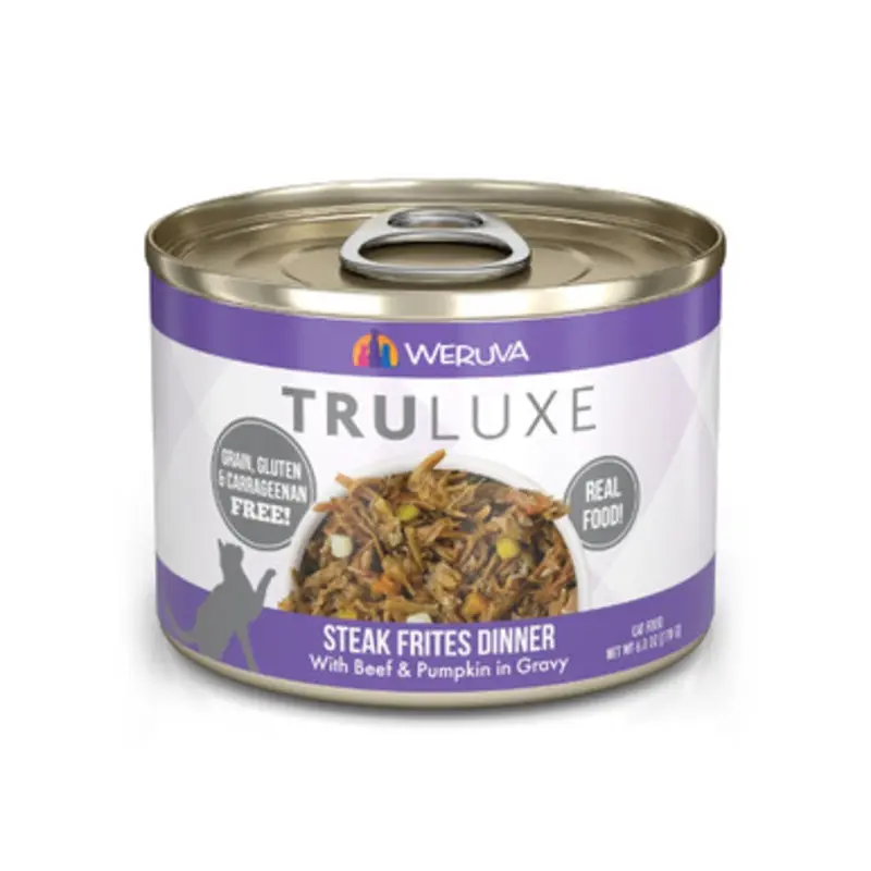 Weruva TruLuxe Steak Frites Dinner w/ Beef & Pumpkin in Gravy Canned Cat Food 3 oz