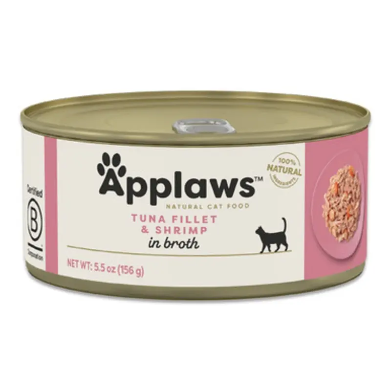 Applaws Tuna Fillet & Shrimp in Broth Canned Cat Food 5.5 oz