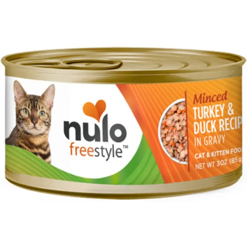 Nulo Freestyle Cat & Kitten Minced Turkey & Duck Recipe In Gravy Canned Cat Food 3 oz