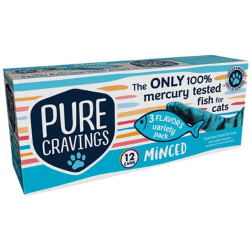 Pure Cravings Tuna Variety Pack Minced Canned Cat Food 3 oz - 12 ct