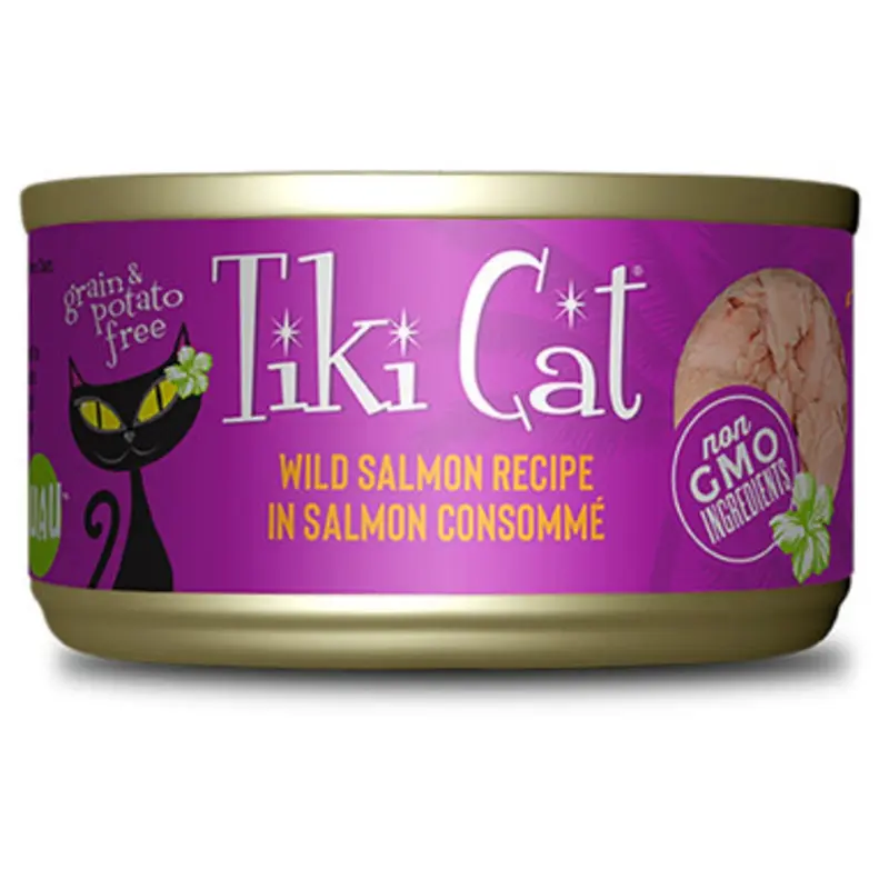 Tiki Cat Hanalei Luau Wild Salmon Canned Cat Food 2.8 oz