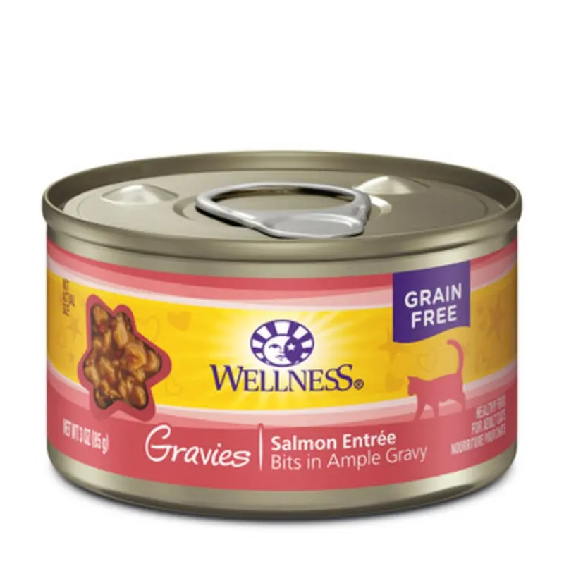 Wellness Complete Health Gravies Salmon Entree Canned Cat Food 3 oz