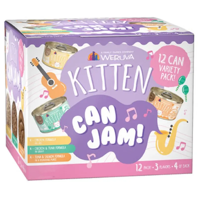 Weruva Kitten Can Jam Variety Pack Wet Cat Food 3.0 oz - 12 ct